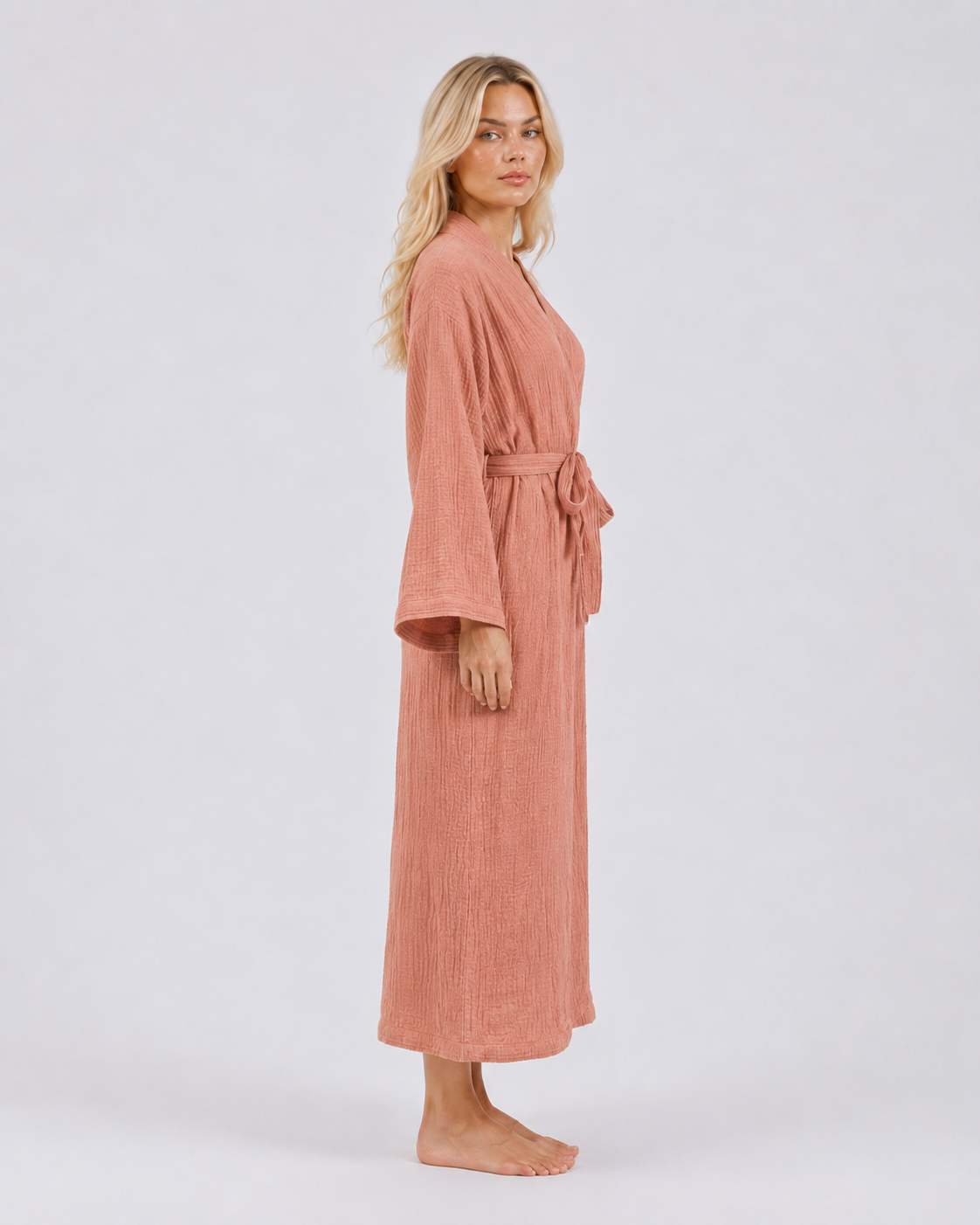 Zen Four-Layer Turkish Cotton Muslin Kimono Robe